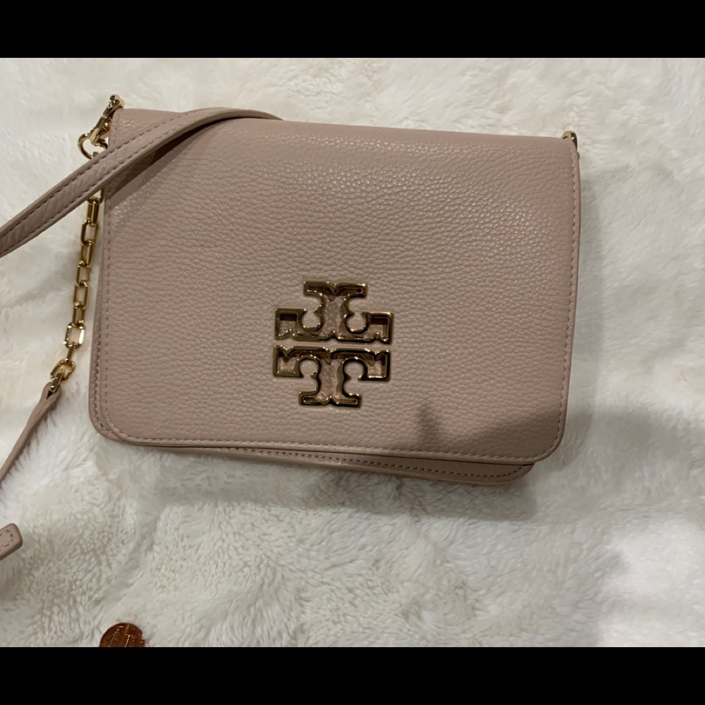 Tory Burch Britten Crossbody Light Oak Like New!